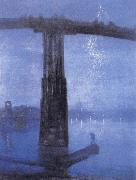 Blue and Gold-Old Battersea Bridge